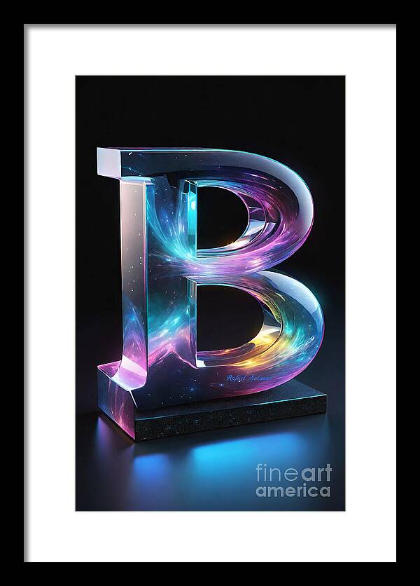 Cosmic Alphabet B - Framed Print
