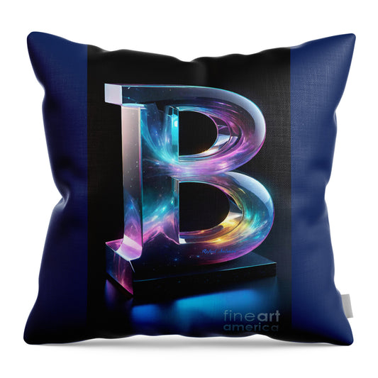 Cosmic Alphabet B - Throw Pillow