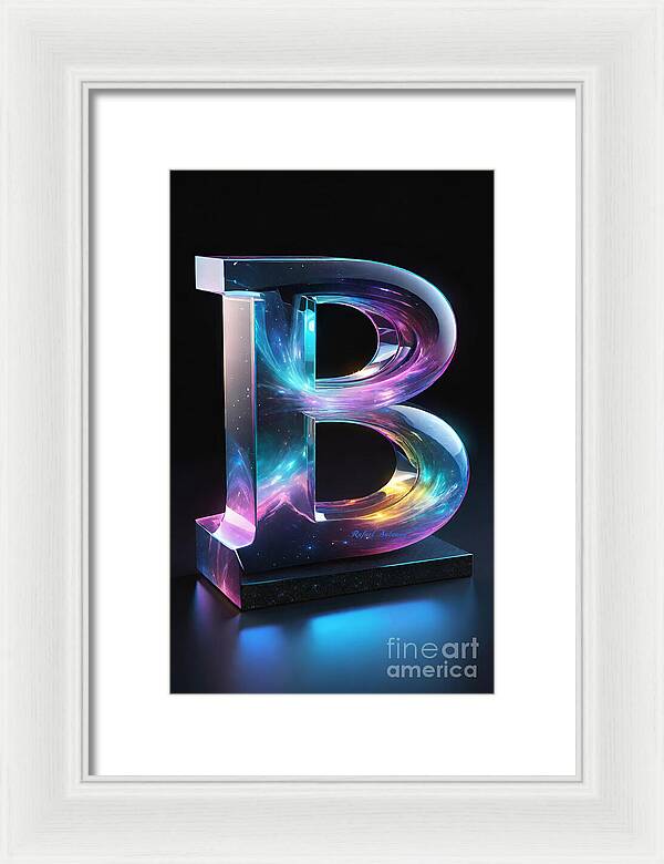 Cosmic Alphabet B - Framed Print