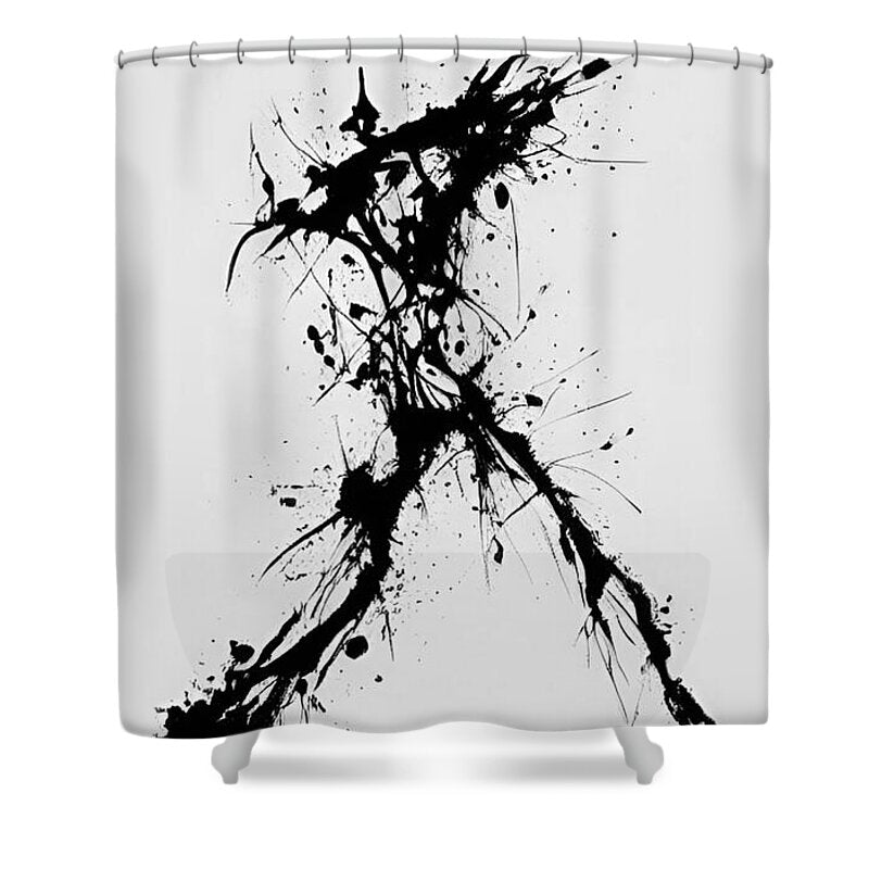 Inked Motion - Shower Curtain