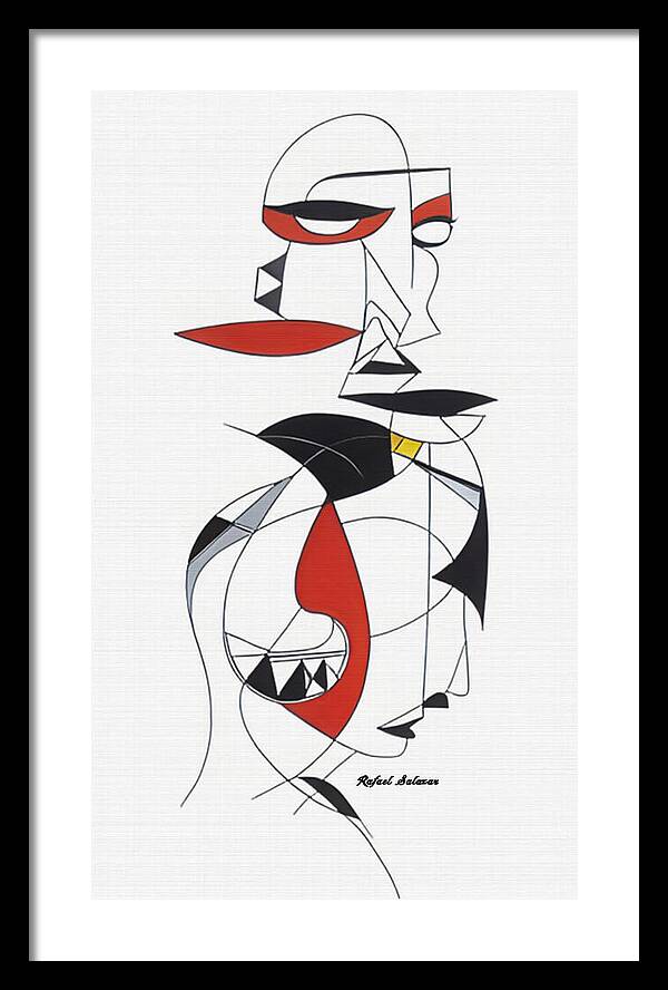 One-Line Harmony - Framed Print