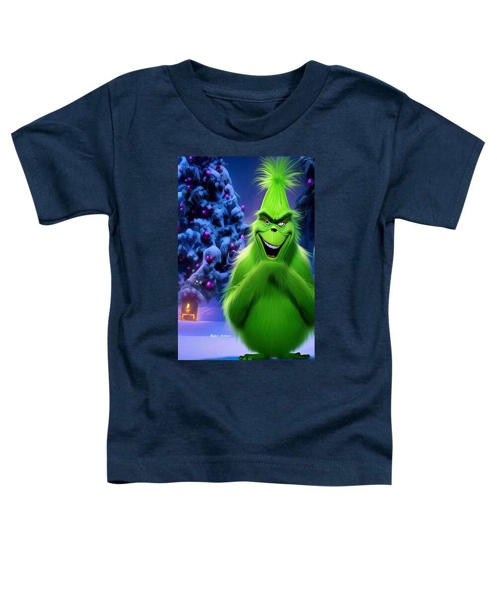 Scheming Grinch in Holiday Bliss - Toddler T-Shirt