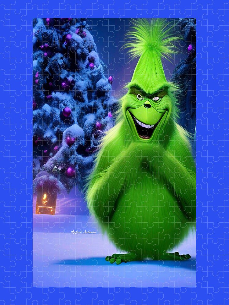 Scheming Grinch in Holiday Bliss - Puzzle