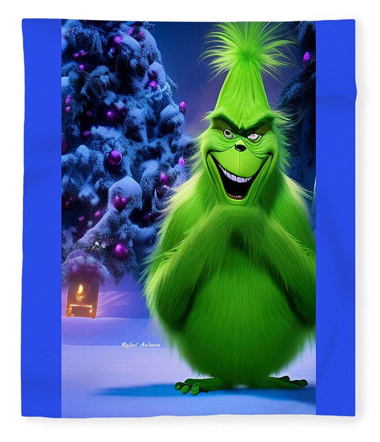 Scheming Grinch in Holiday Bliss - Blanket