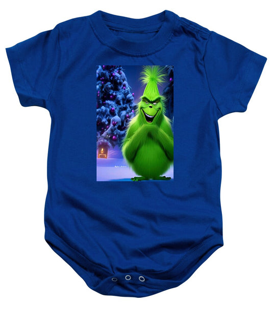 Scheming Grinch in Holiday Bliss - Baby Onesie