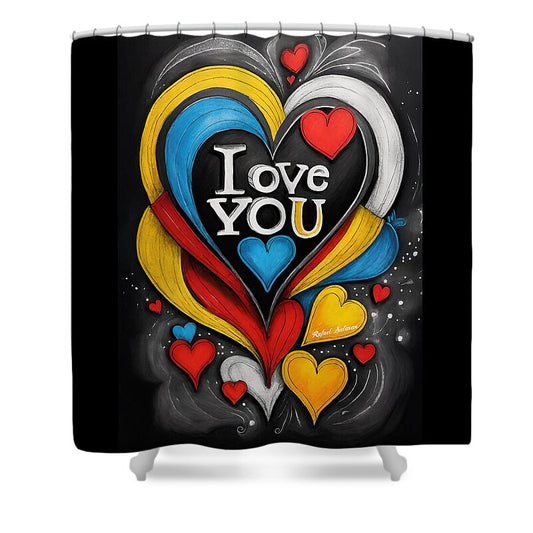 Vibrant Love - Shower Curtain