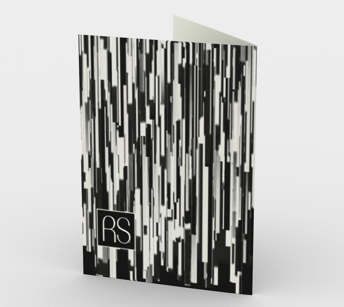 Abstract in Black and White Greeting Card Portrait