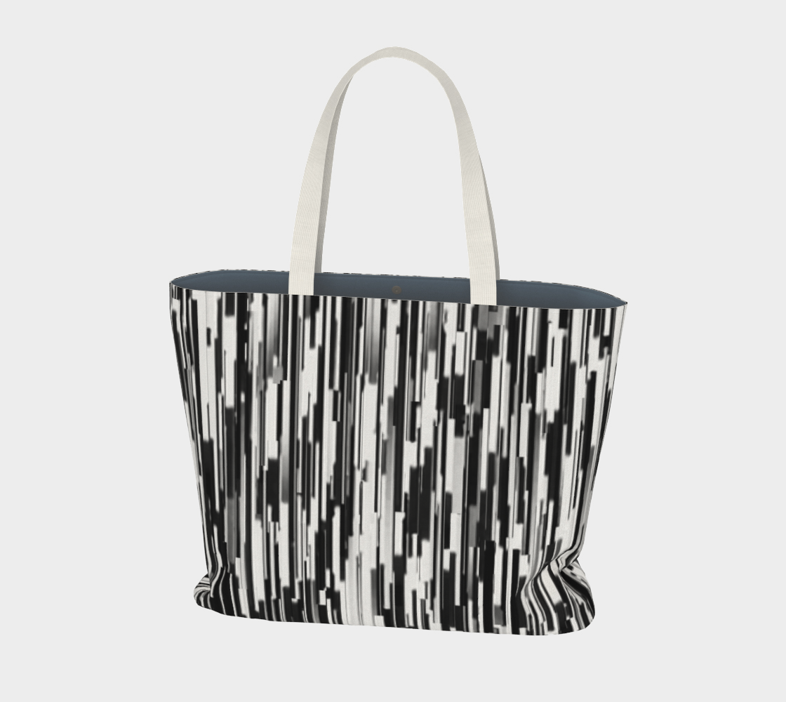 Abstract in Black and White Large Tote Bag