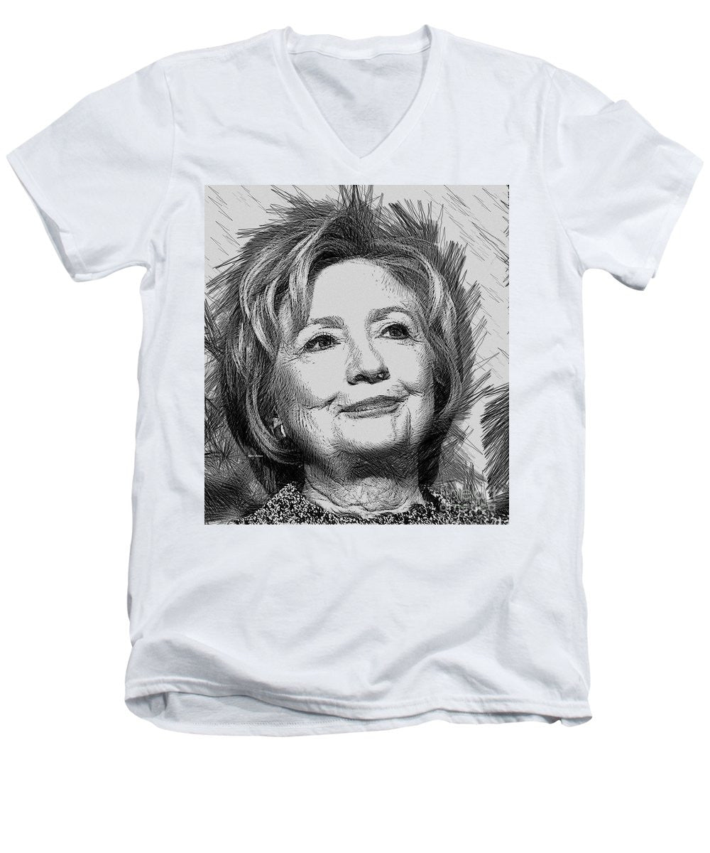 Men's V-Neck T-Shirt - Hillary Clinton