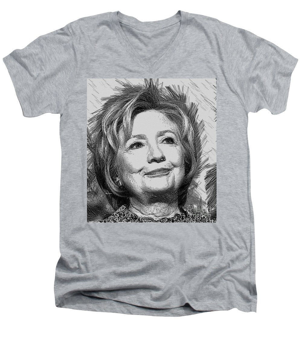 Men's V-Neck T-Shirt - Hillary Clinton