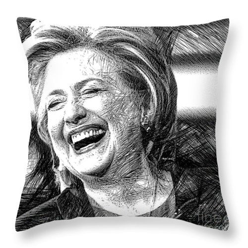 Throw Pillow - Hillary Rodham Clinton