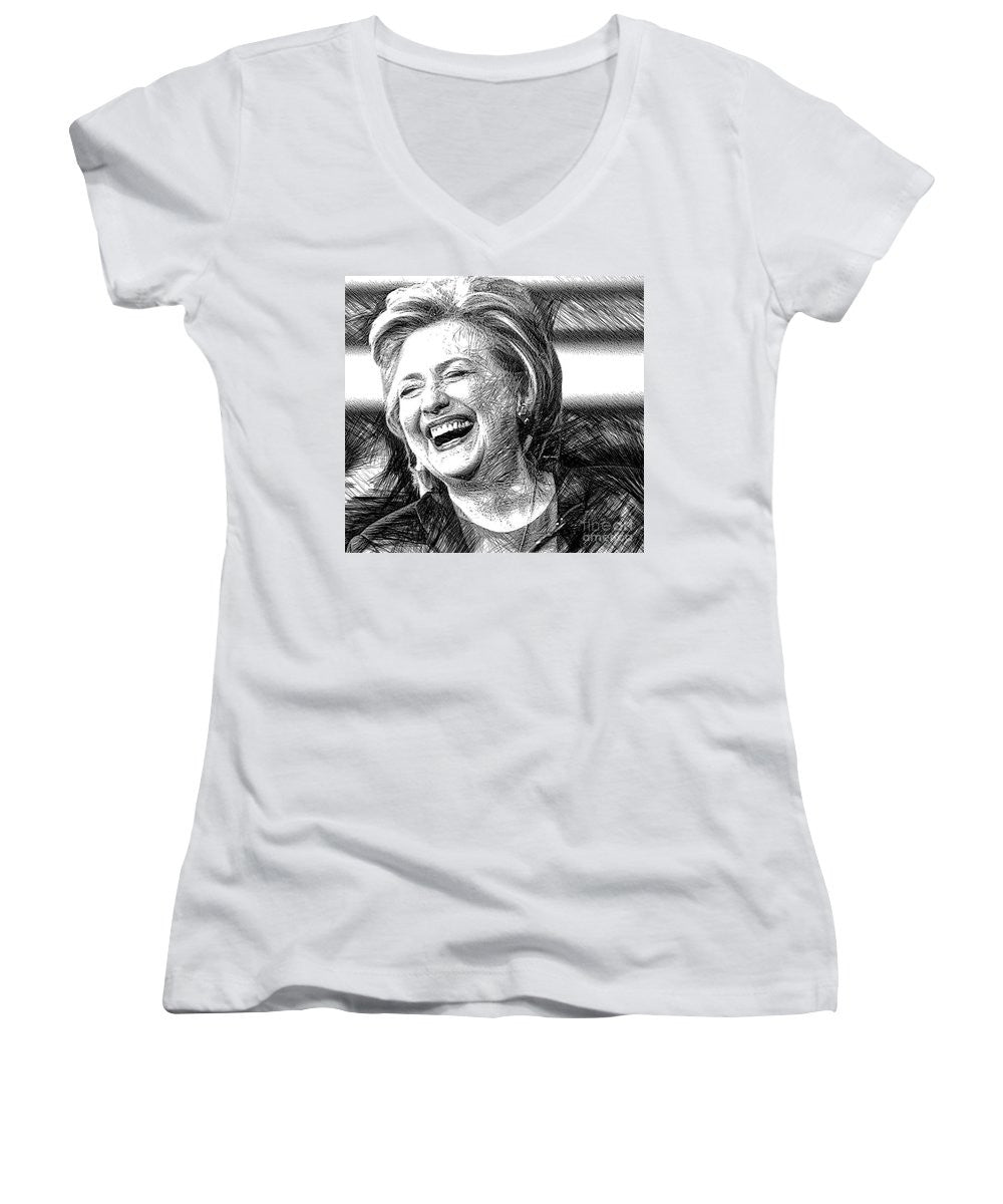 Women's V-Neck T-Shirt (Junior Cut) - Hillary Rodham Clinton