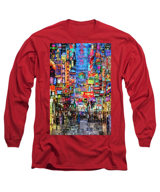 Long Sleeve T-Shirt - Hong Kong City Nightlife