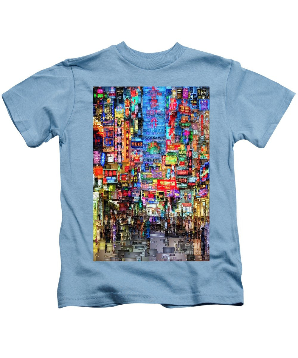 Kids T-Shirt - Hong Kong City Nightlife