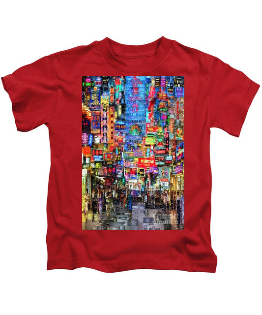 Kids T-Shirt - Hong Kong City Nightlife