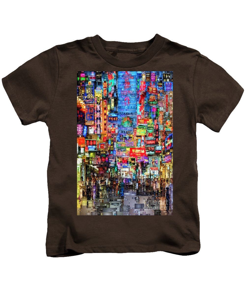 Kids T-Shirt - Hong Kong City Nightlife