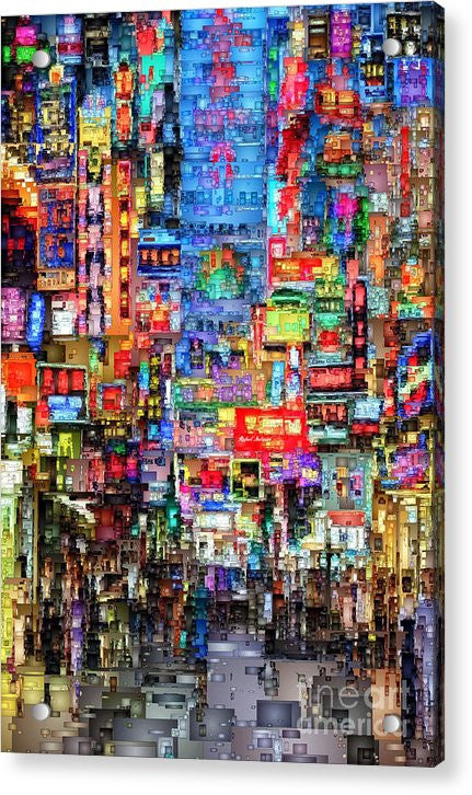 Acrylic Print - Hong Kong City Nightlife