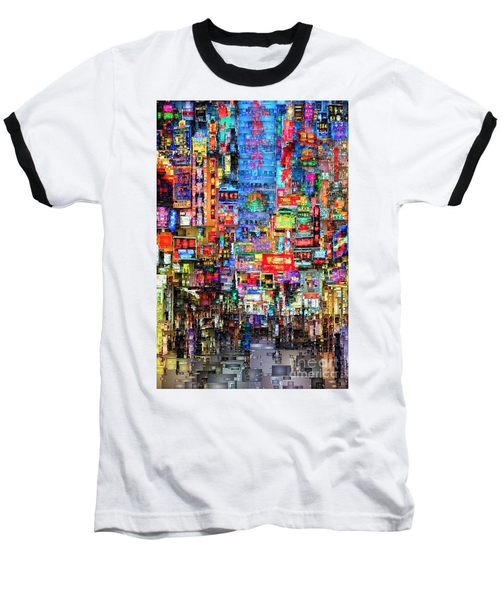 Baseball T-Shirt - Hong Kong City Nightlife