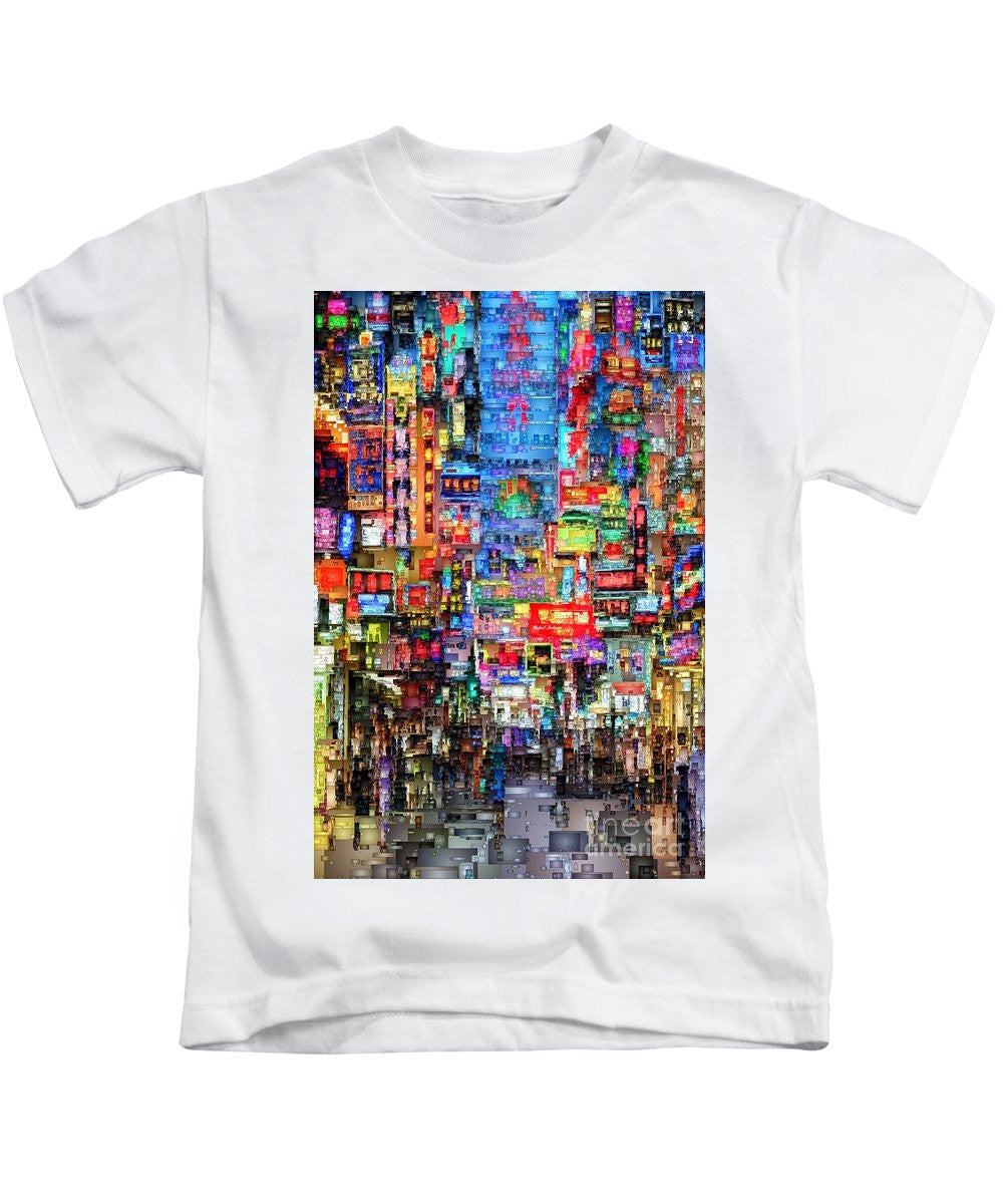 Kids T-Shirt - Hong Kong City Nightlife