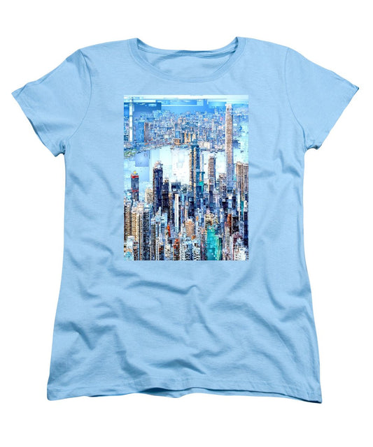 T-shirt pour femme (coupe standard) - Horizon de Hong Kong