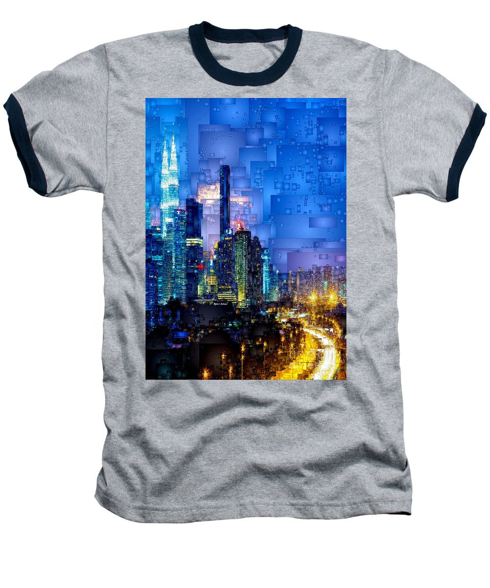 T-shirt de baseball - Kuala Lumpur la nuit