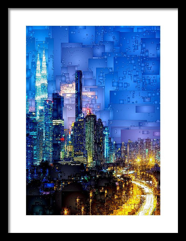 Framed Print - Kuala Lumpur At Night