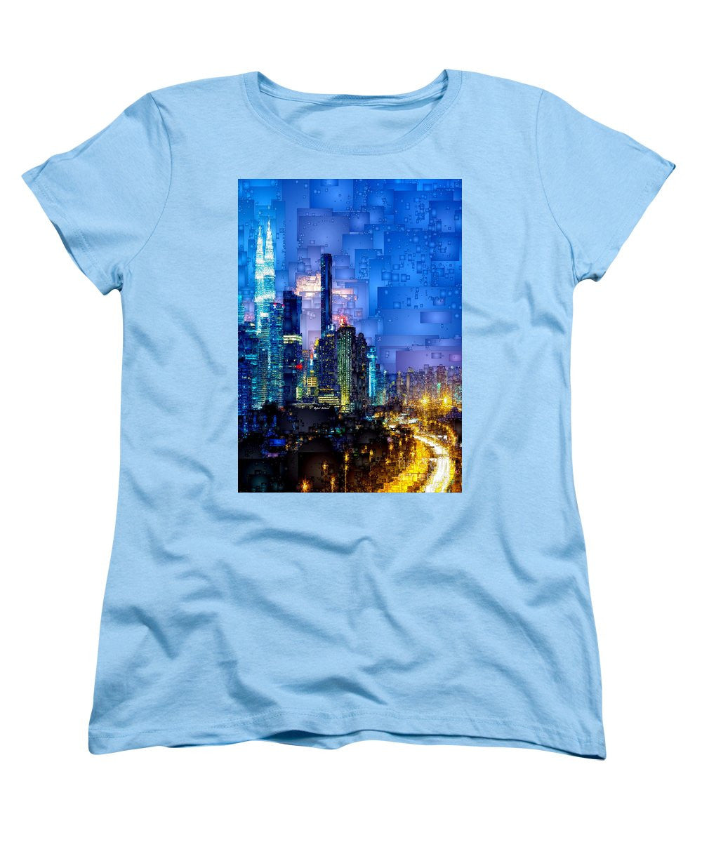 T-shirt pour femme (coupe standard) - Kuala Lumpur la nuit