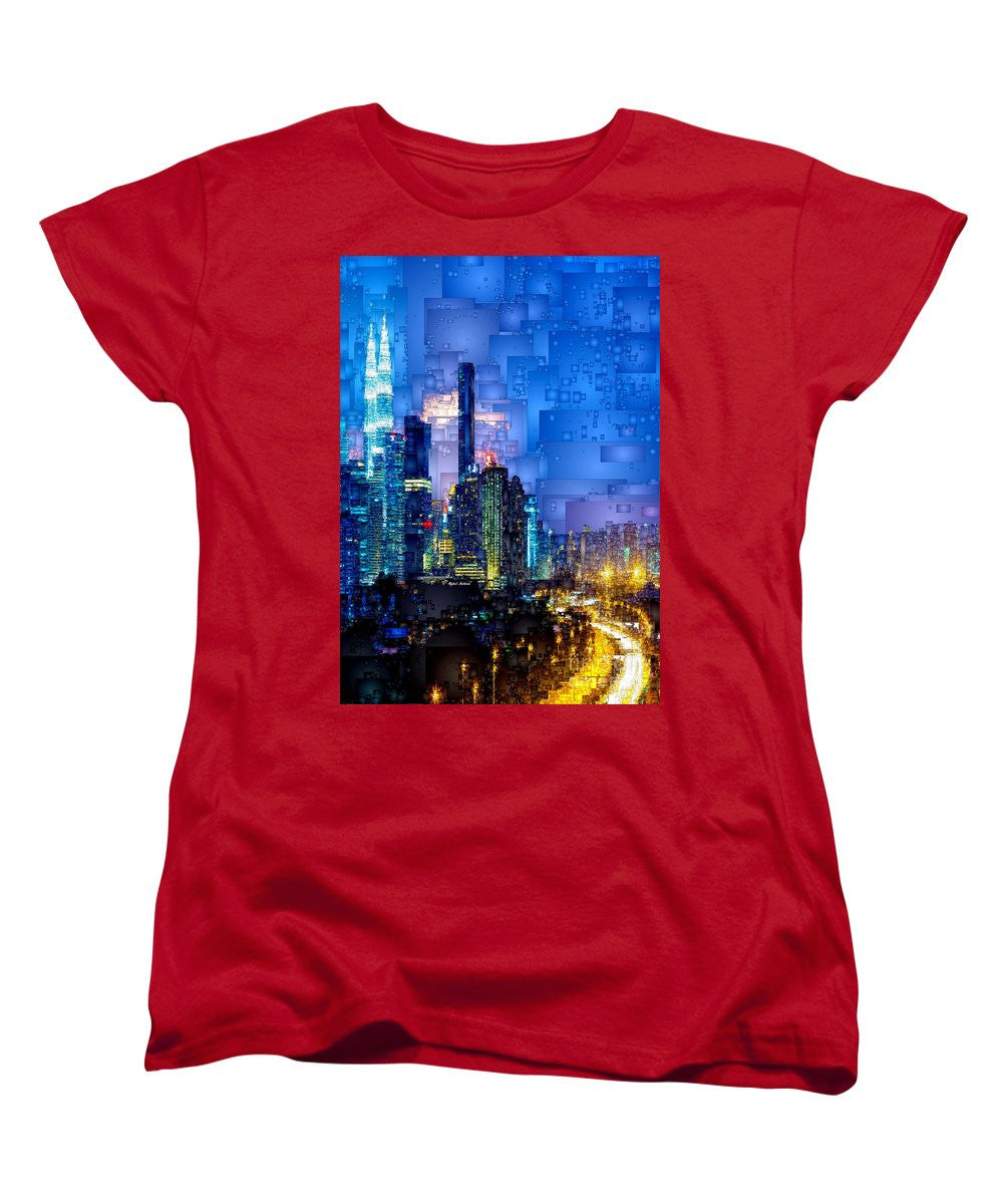 T-shirt pour femme (coupe standard) - Kuala Lumpur la nuit