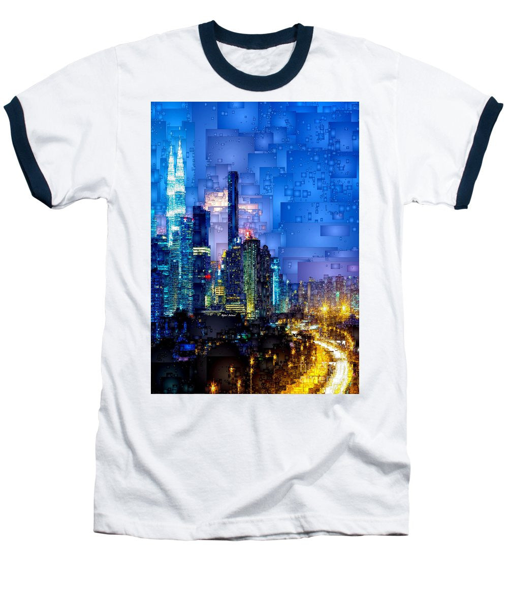 T-shirt de baseball - Kuala Lumpur la nuit