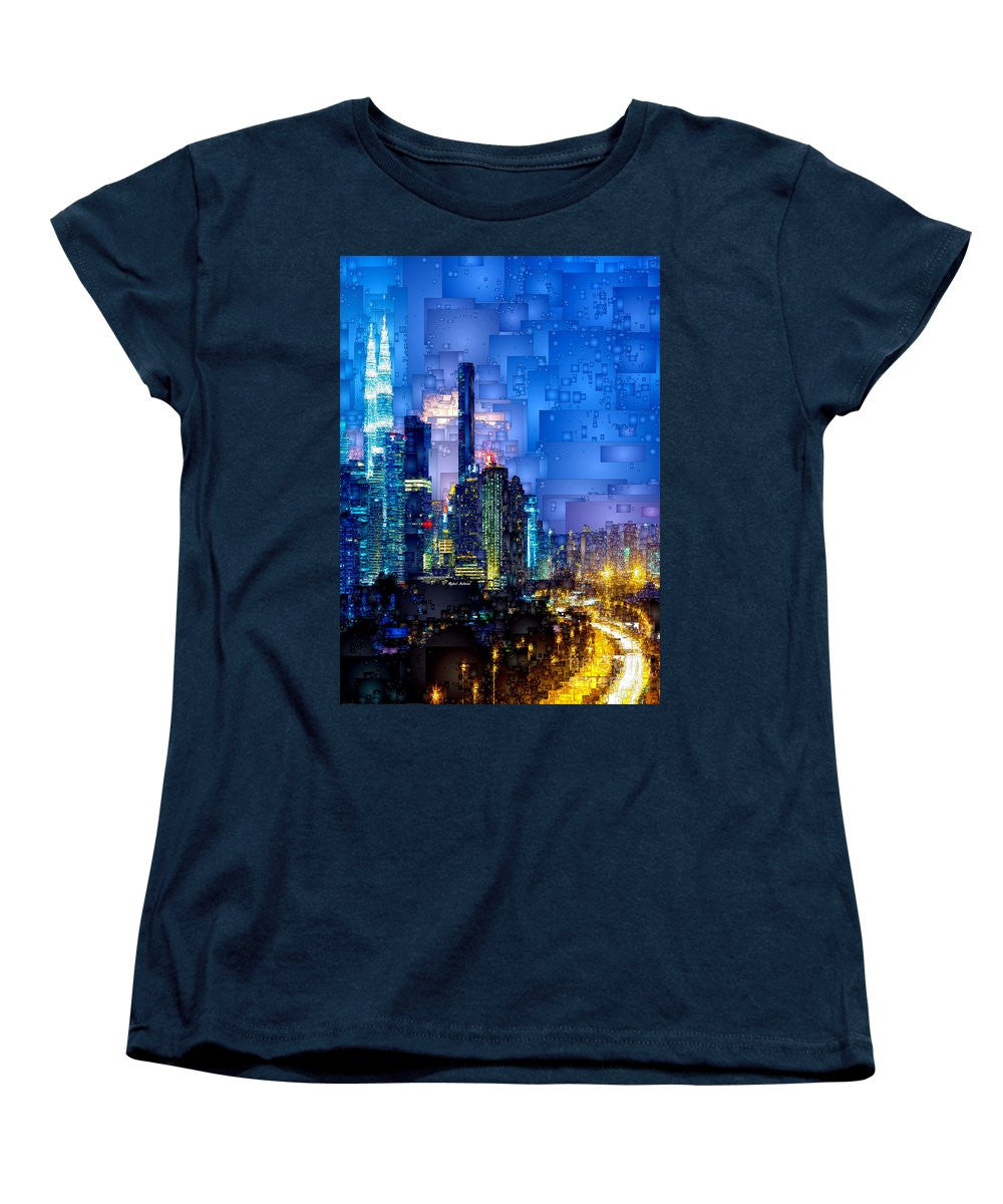 T-shirt pour femme (coupe standard) - Kuala Lumpur la nuit