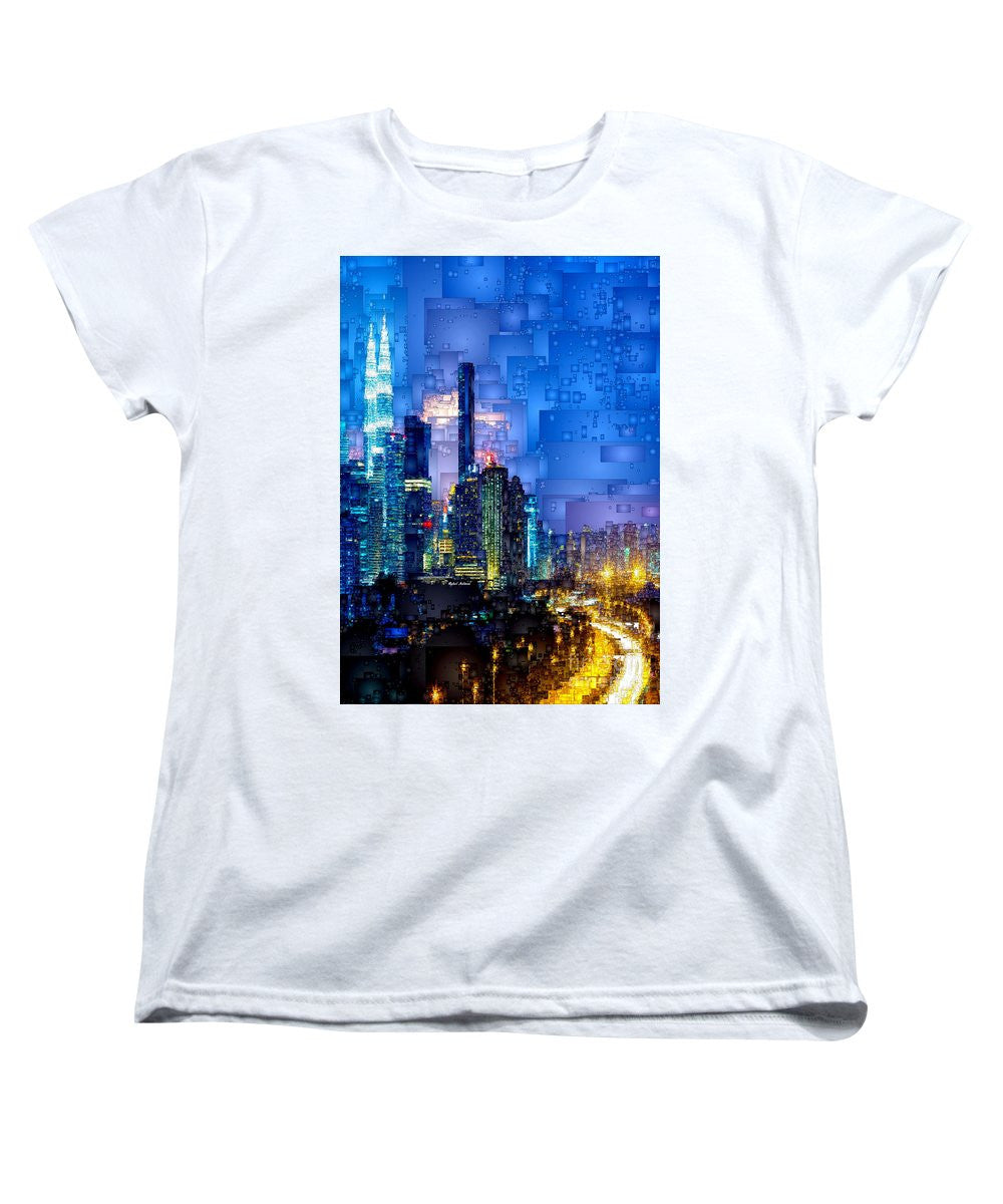 T-shirt pour femme (coupe standard) - Kuala Lumpur la nuit