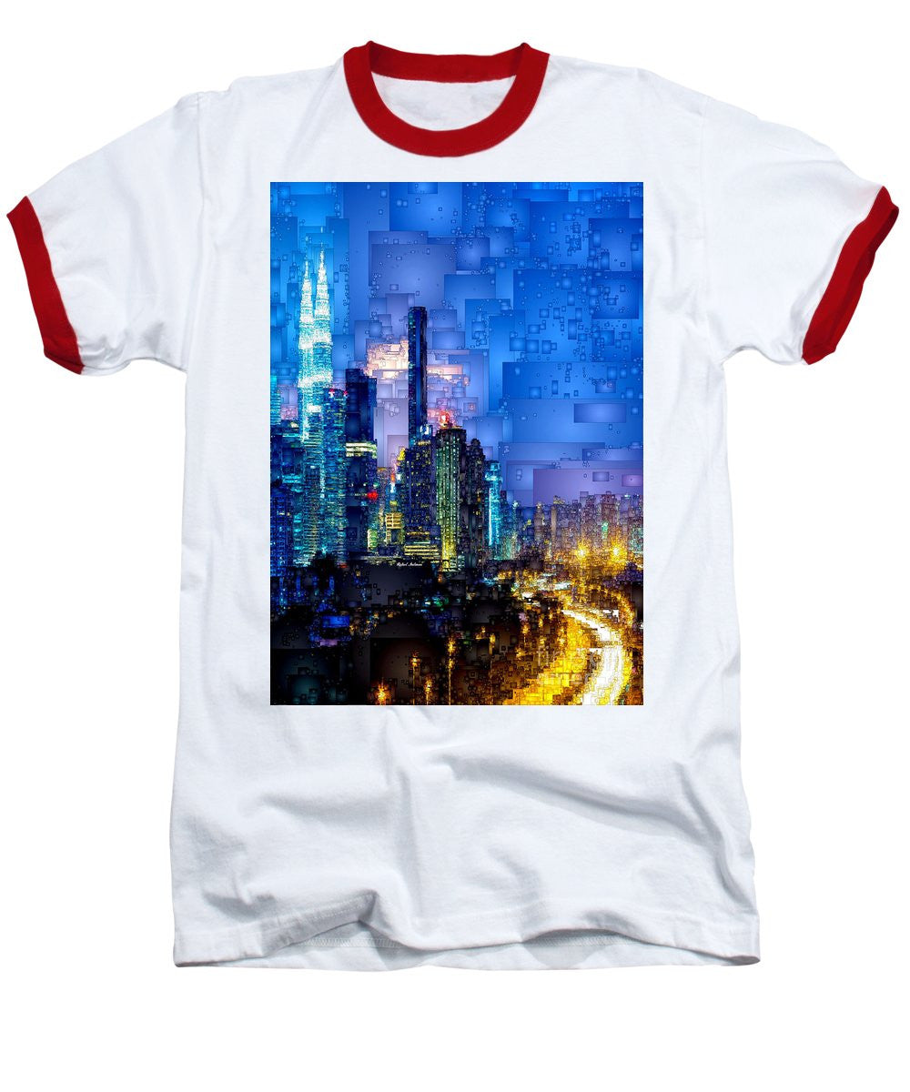 T-shirt de baseball - Kuala Lumpur la nuit