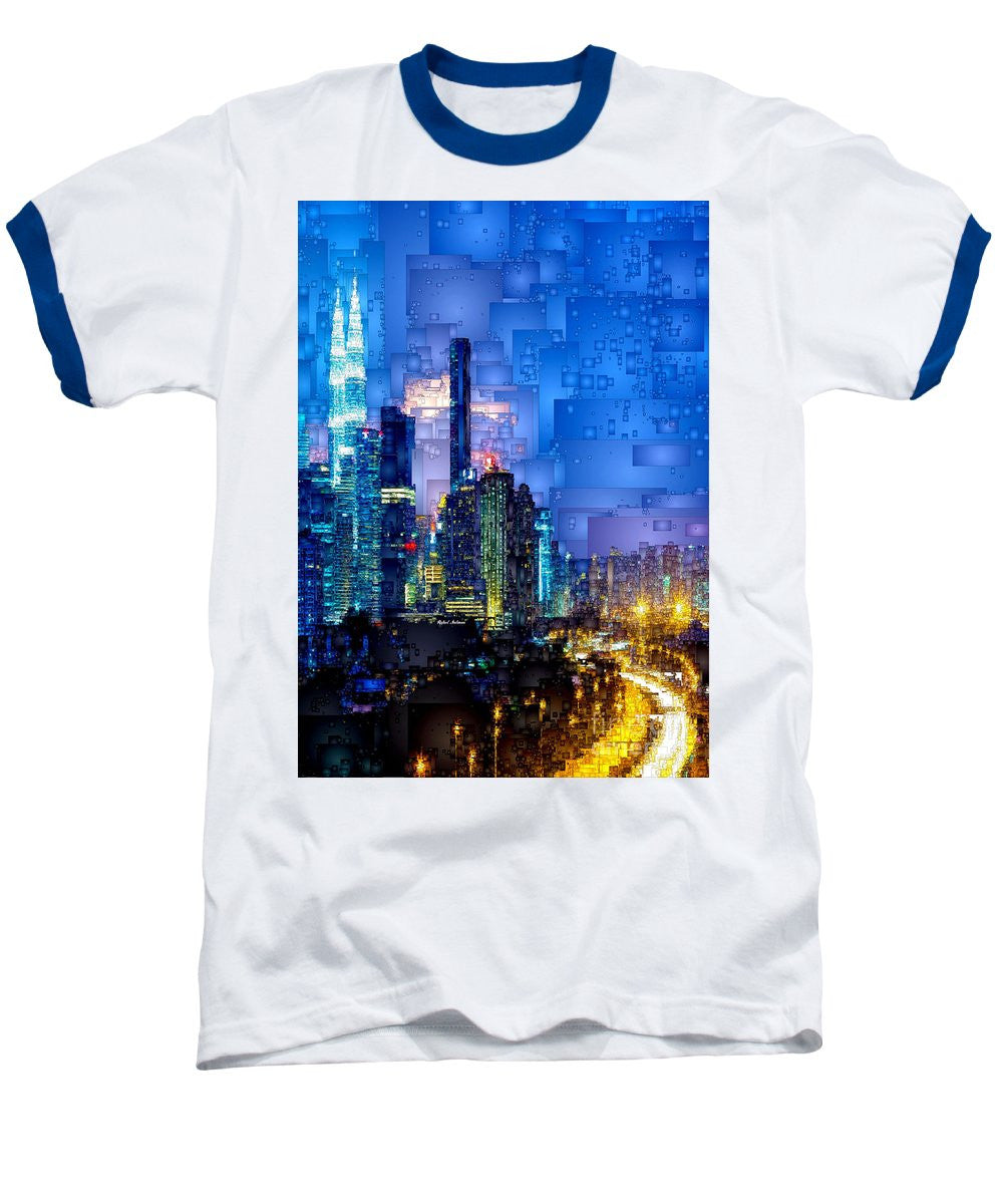 T-shirt de baseball - Kuala Lumpur la nuit