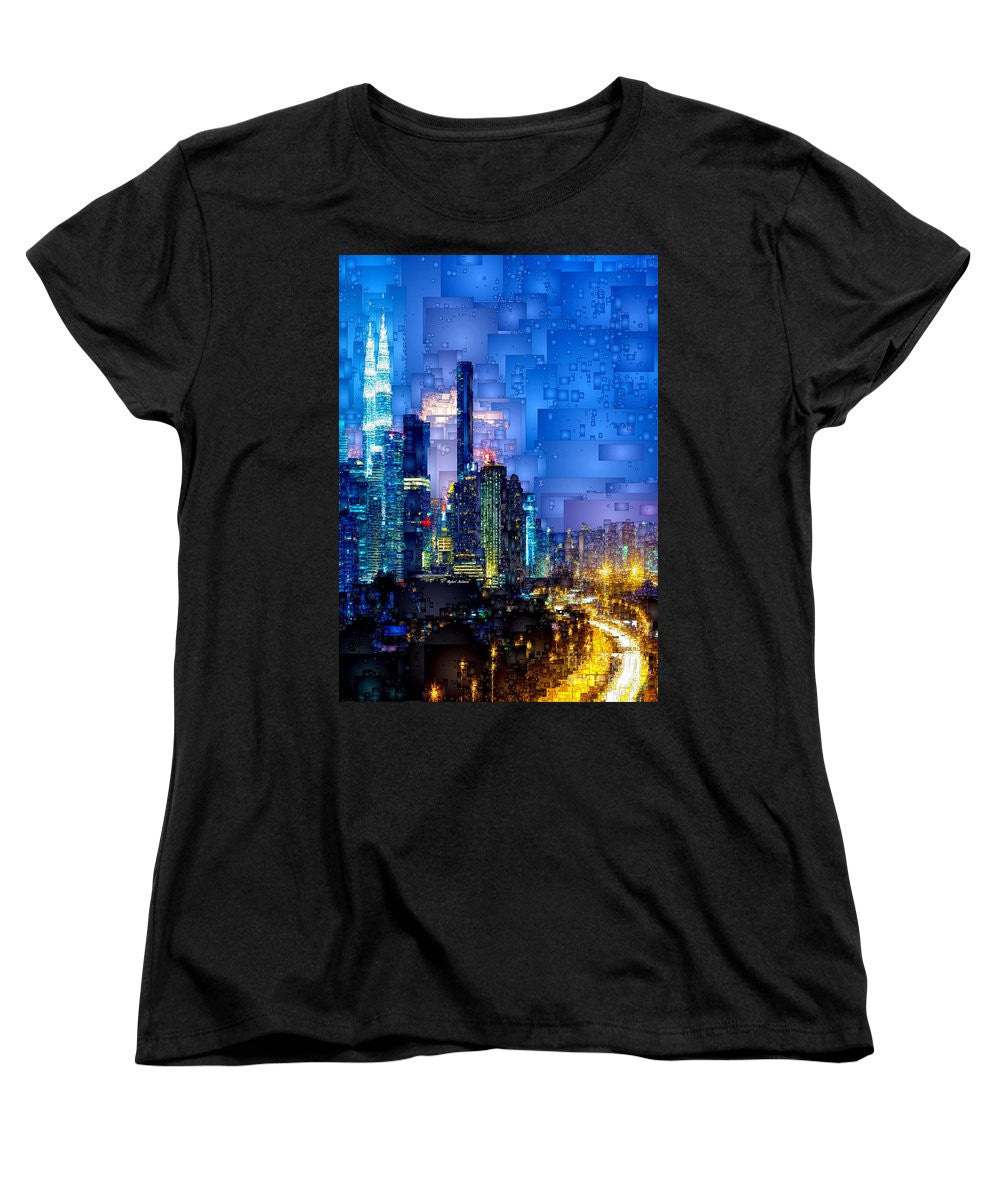 T-shirt pour femme (coupe standard) - Kuala Lumpur la nuit