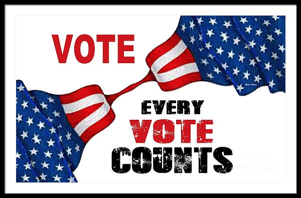 Vote - Every Vote Counts - Framed Print