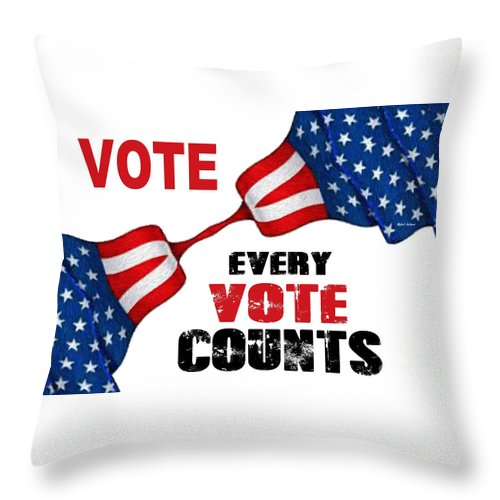 Vote - Every Vote Counts - Throw Pillow