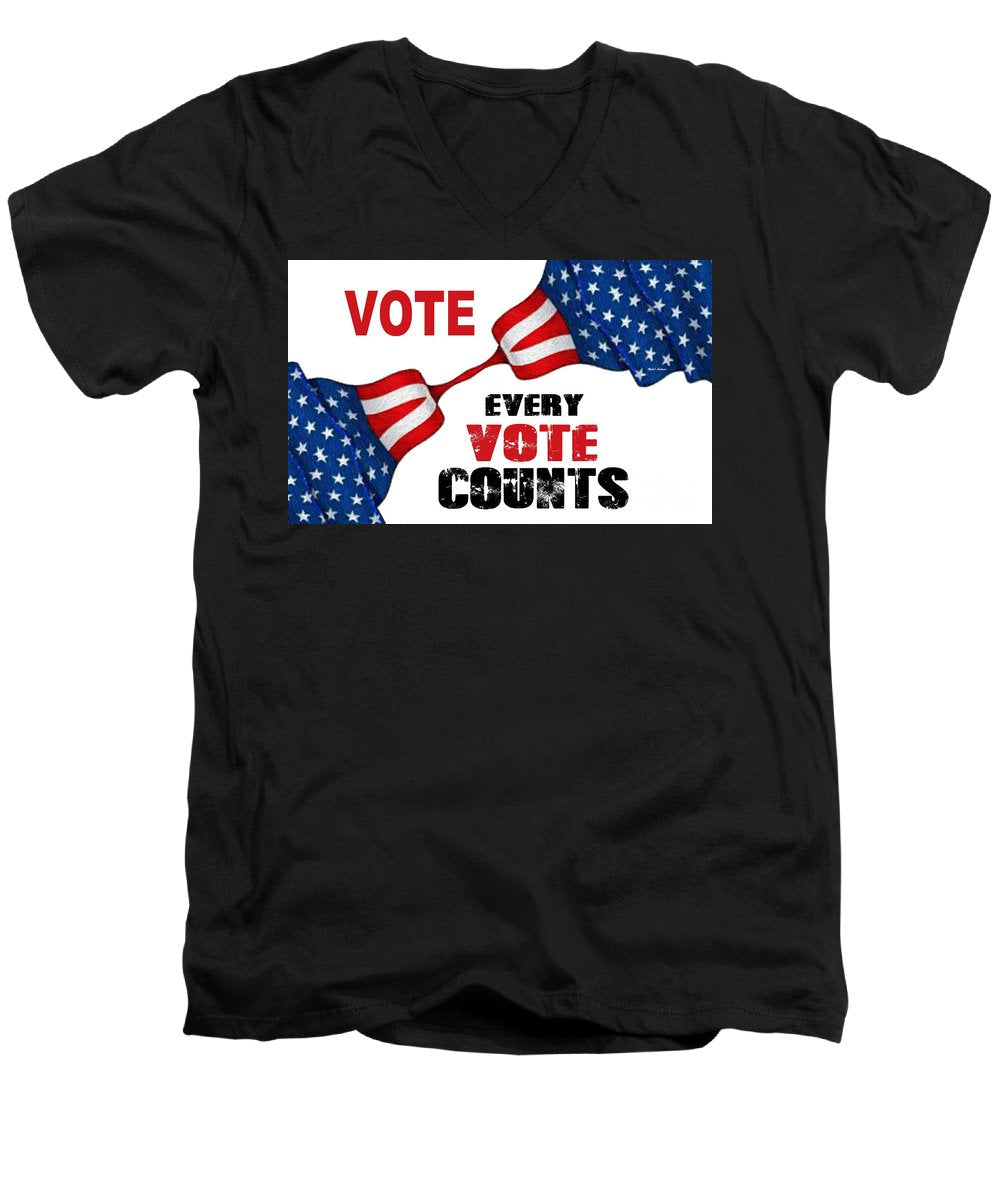 Vote - Every Vote Counts - Men's V-Neck T-Shirt