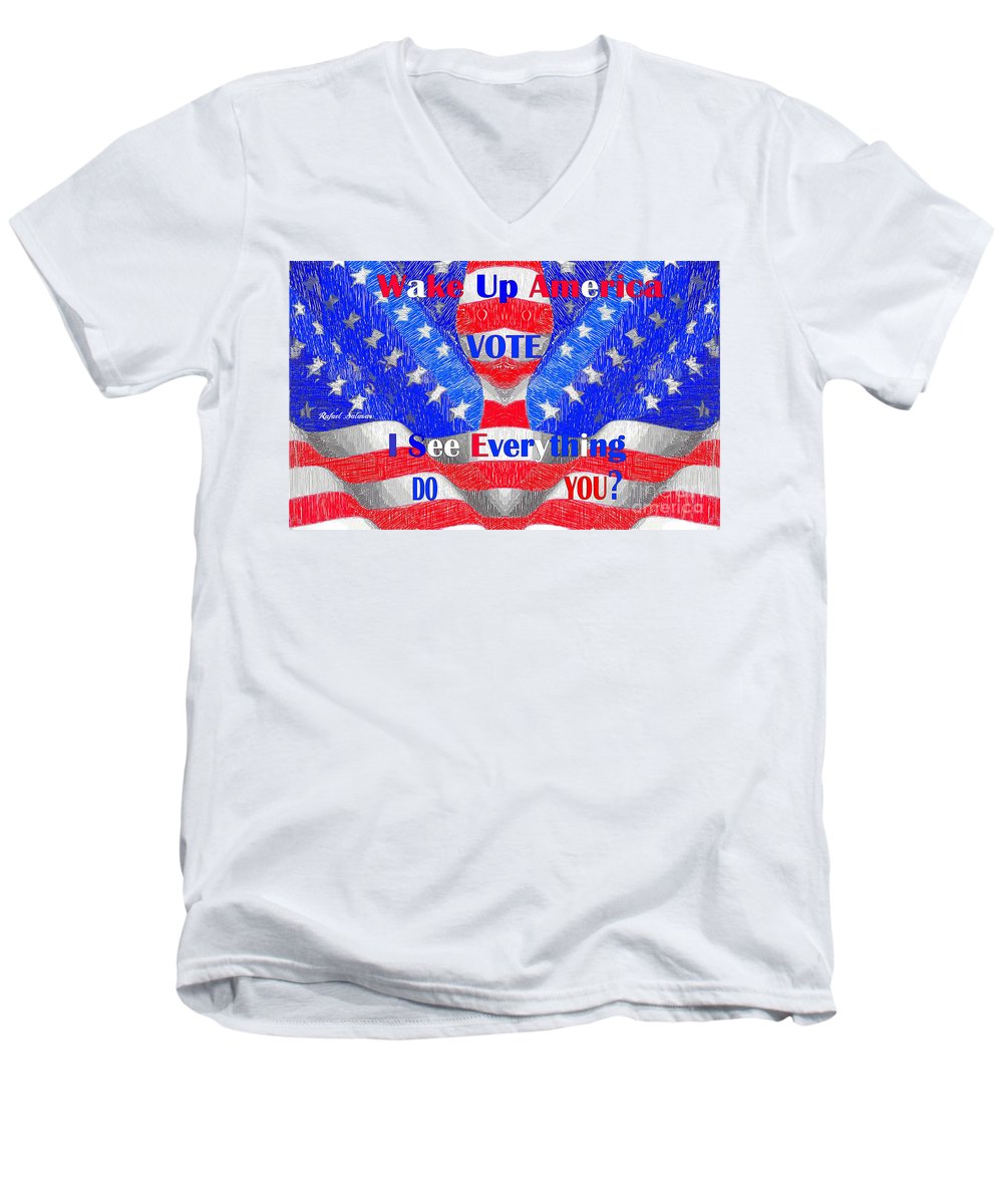 Wake Up America  - Men's V-Neck T-Shirt