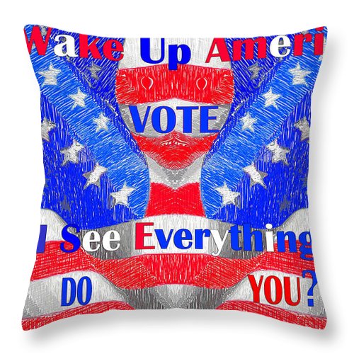 Wake Up America  - Throw Pillow