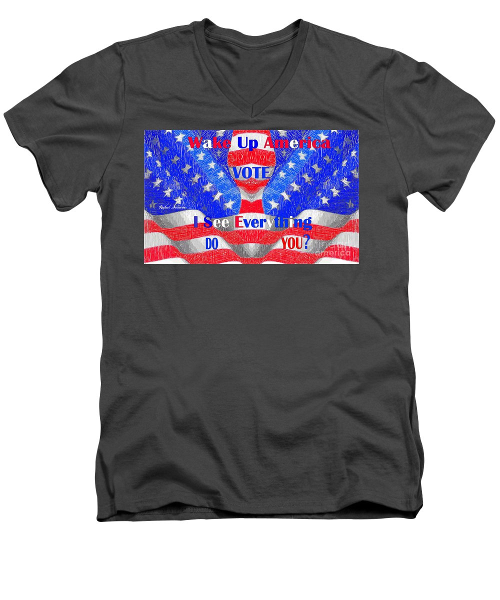 Wake Up America  - Men's V-Neck T-Shirt