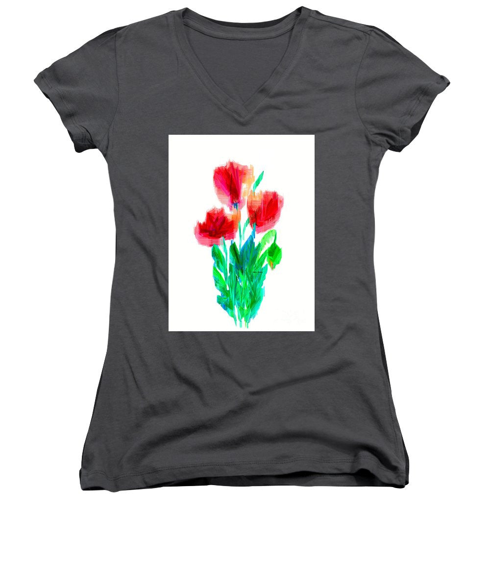 Women's V-Neck T-Shirt (Junior Cut) - You Got Flowers