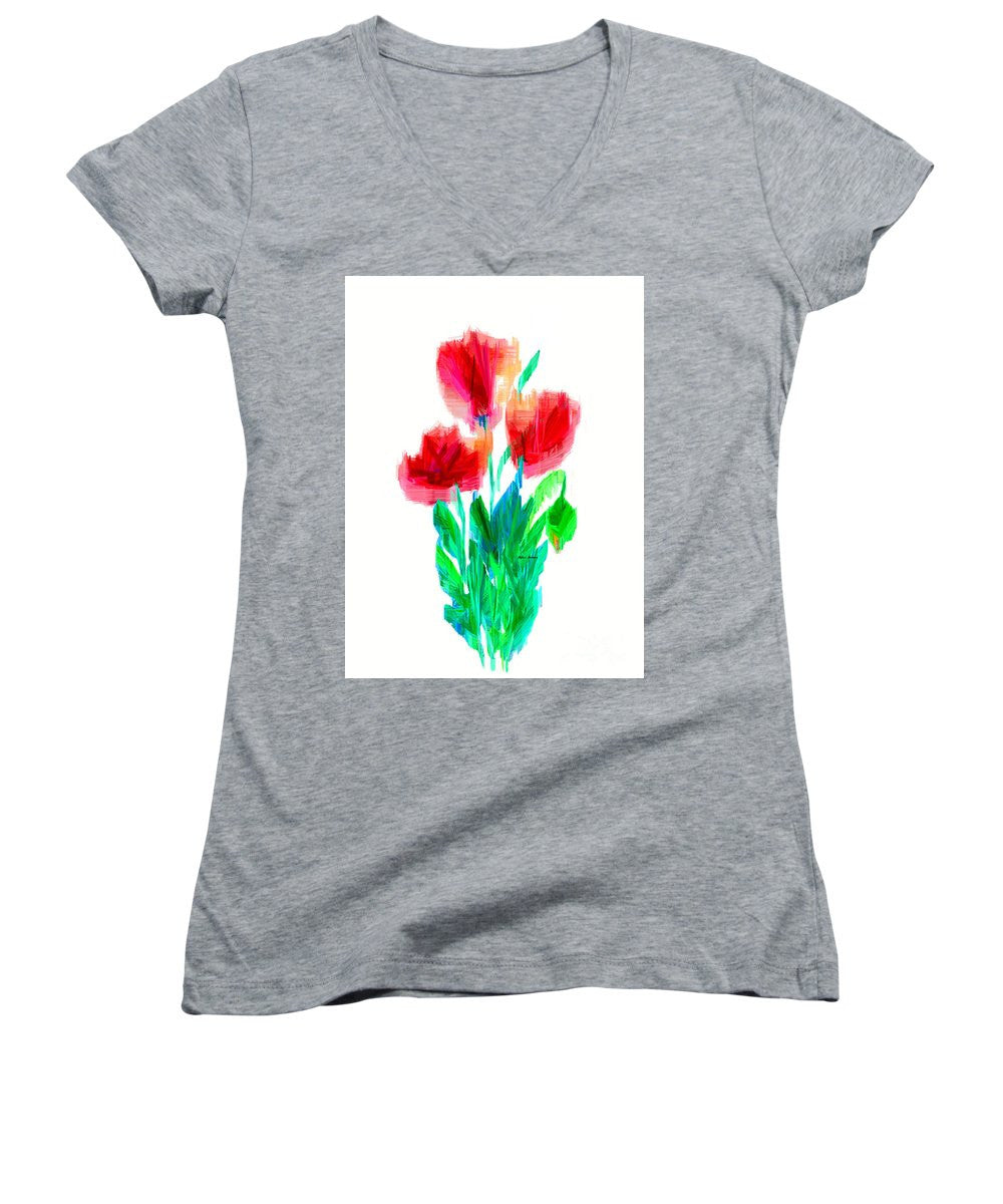 Women's V-Neck T-Shirt (Junior Cut) - You Got Flowers