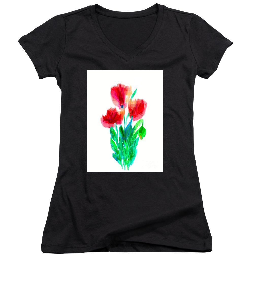 Women's V-Neck T-Shirt (Junior Cut) - You Got Flowers