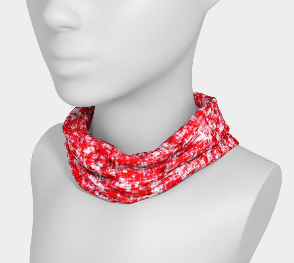 Abstract in Red and White Headband