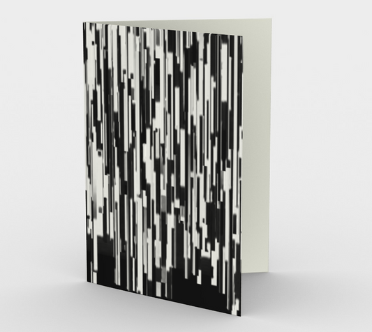Abstract in Black and White Greeting Card Portrait