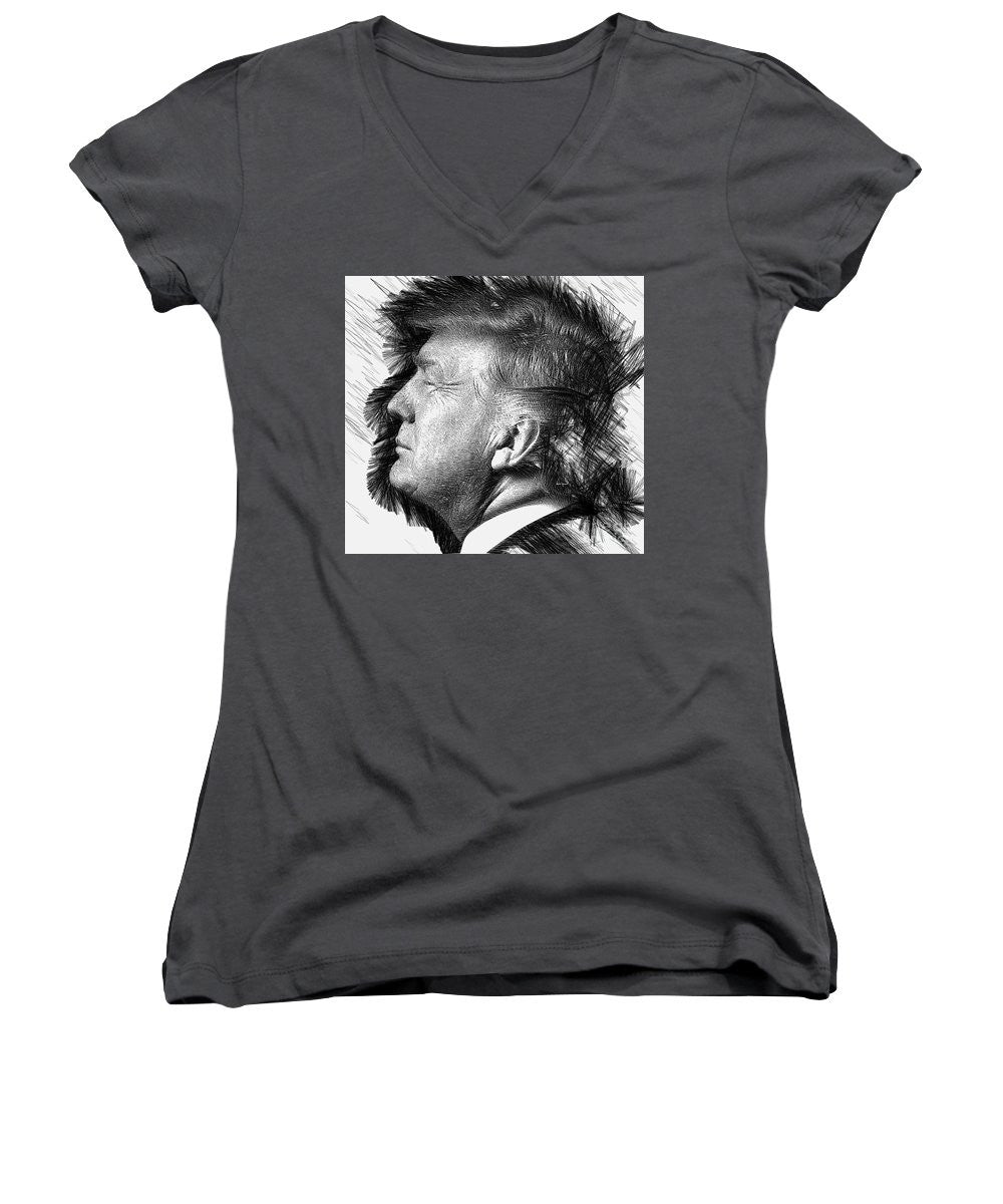 Women's V-Neck T-Shirt (Junior Cut) - Donald J. Trump