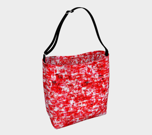 Abstract in Red and White Day Tote