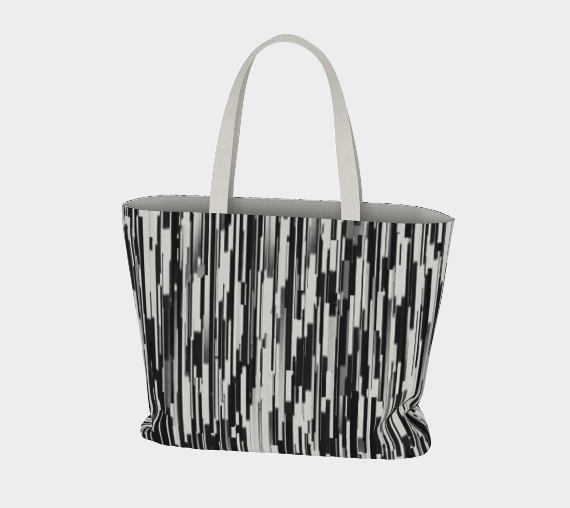 Abstract in Black and White Large Tote Bag