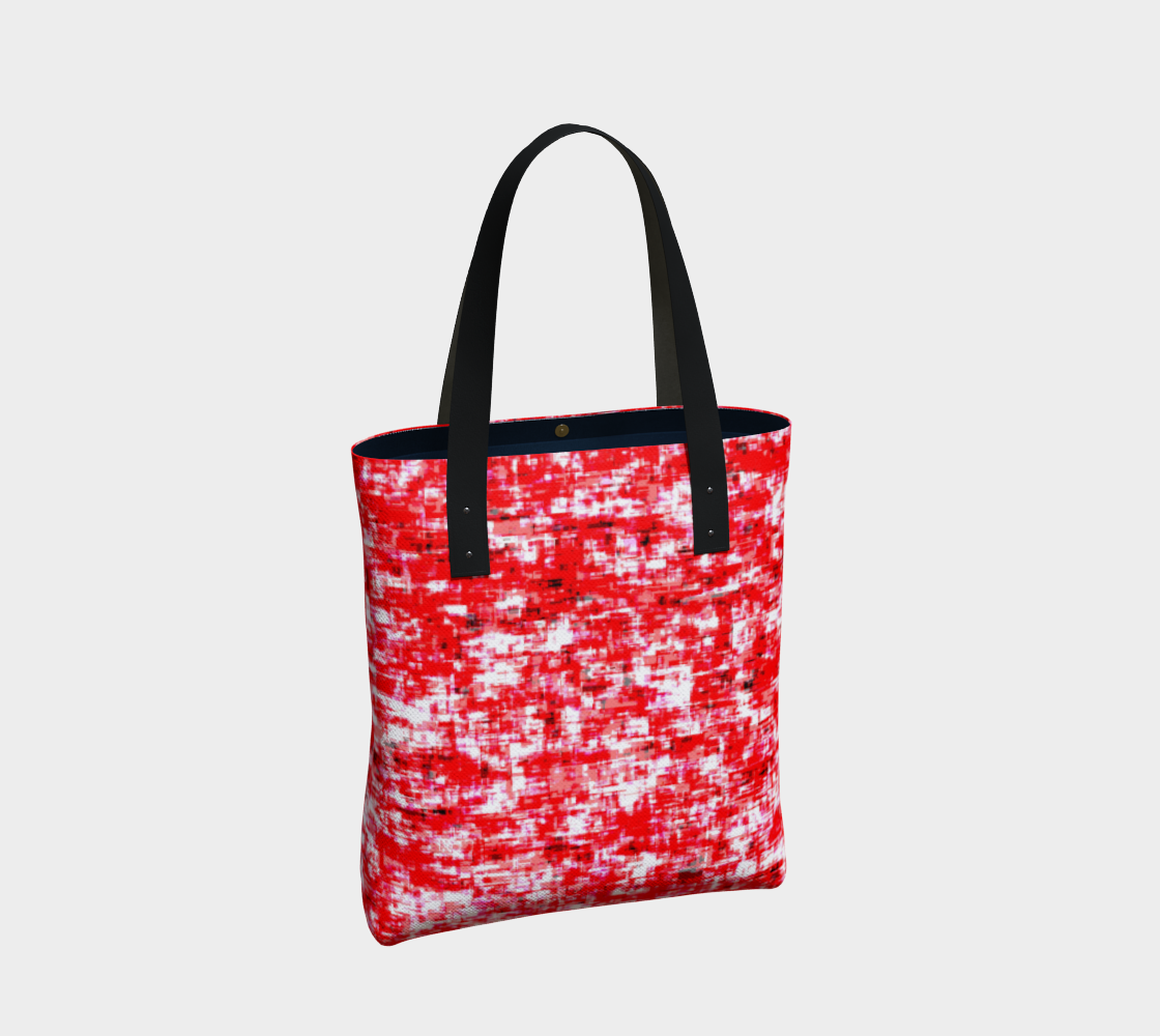 Abstract in Red and White Tote Bag