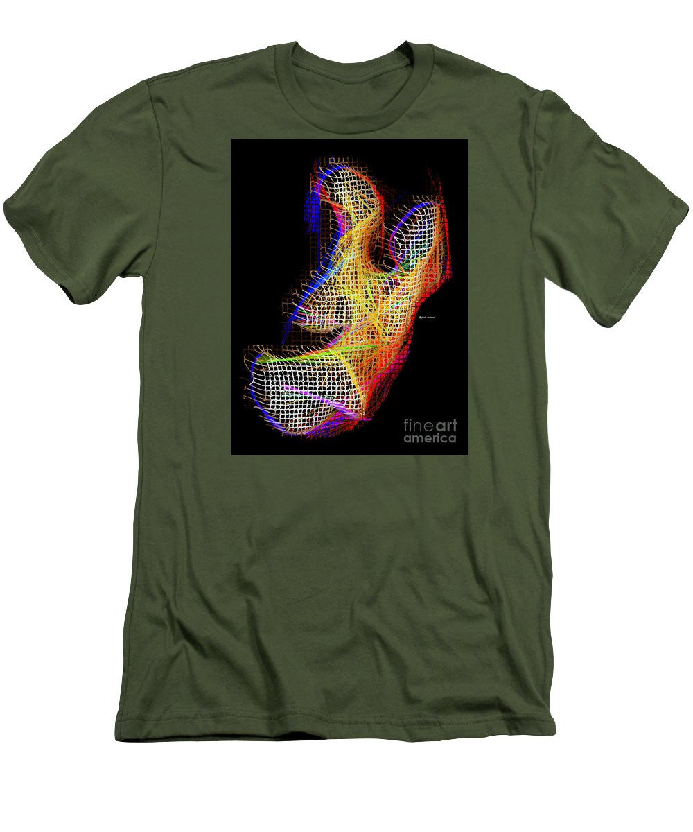 T-shirt pour homme (coupe ajustée) - 3D abstrait